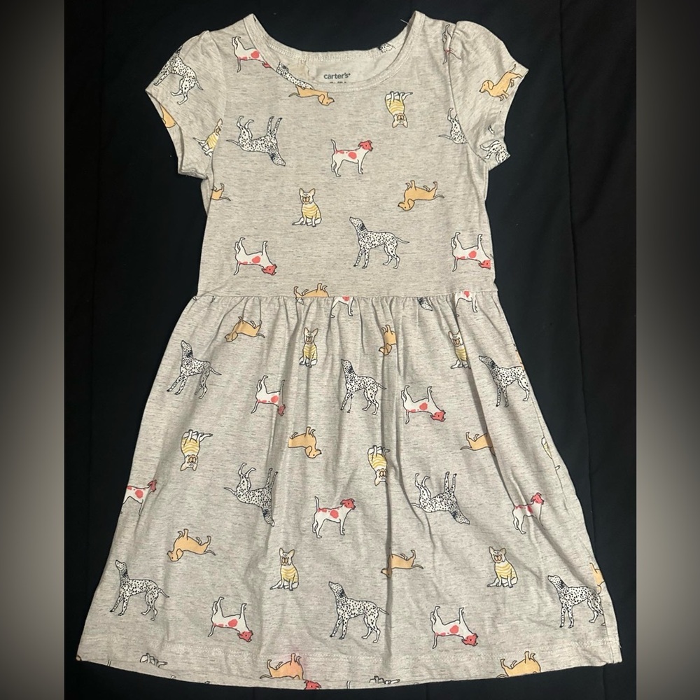 Carter’s - 5T - Girl’s Short Sleeve Dress - Dogs